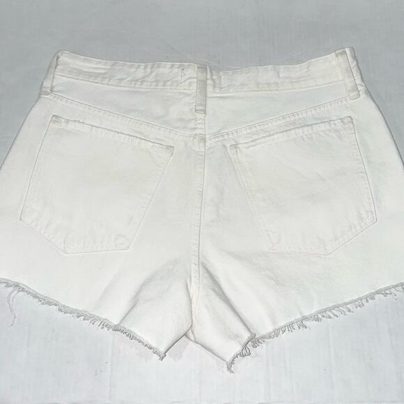 Madewell Relaxed Denim Shorts in White Size 29 New Cut Off High Rise - Picture 5 of 8